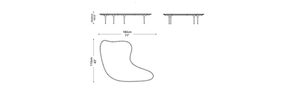 Image of the main dimensions of the product